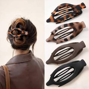 lot 20142 image: 4-Pack Medium Duckbill Hair Clips for Women, Matte Flat Hair Claws French Non-Slip Strong Hold Hair Claws for Thin to Thick Hair, All-Day Comfort for Driving, Lying Down & Exercise