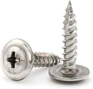 lot 2005 image: #8 x 1-58 Sheet Metal Lath Screws Stainless Steel 305 (18-8) Sharp Point, Modified Truss Head Lath Screws, Phillips Drive, Type 17 Cutting Point, 100 Pcs