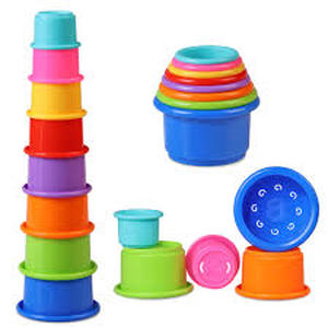 lot 14155 image: Colorful Nesting Cups Baby Stacking Toy Set 7pcs