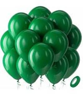 lot 14231 image: Green Decorative Latex Balloons Party Pack