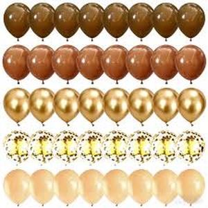 lot 14254 image: Brown Latex Confetti Balloons Set 60 Pieces