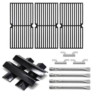 lot 1843 image: Adviace Grill Parts for Brinkmann 810-8411-5 810-1415-W 810-2415-W, Grill Grate & Heat Plate & Burner and Grill Carry Over Tube Replacement for Brinkmann 810-8411-5 Grill