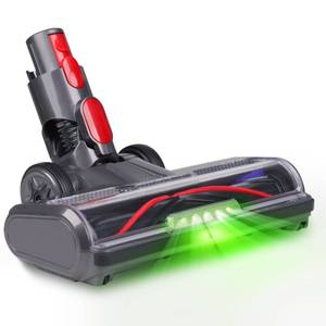 lot 1848 image: HESTIA Hardwood Floor Attachment for V7 V8 V10 V11 V15 SV10 SV12 SV14 Cordless Stick Vacuum Cleaners, V-Shaped Roller Brush, LED Headlights, Cleaner Head Replacement Parts (Gray-Green)