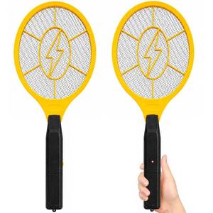 lot 1849 image: Electric Fly Swatter 2 Pack, Handheld Bug Zapper Racket for Mosquito & Insects, High Voltage Instant Kill, Lightweight Battery Powered Mosquito Zapper for Home, Patio and Camping