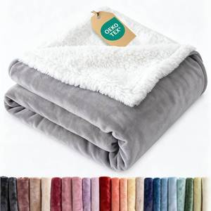 lot 1879 image: Sherpa Fleece Blanket King Size - Reversible Sherpa Fleece King Blanket - Super Soft Double Sided for Bed, Sofa, Couch - Thick, Warm, Fuzzy and Plush - Luxurious Bedding for Winter - Grey, 90 x 108