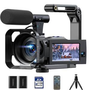 lot 1887 image: Camcorder Video Camera 5K 56MP - Dual Lens Vlogging Camera for YouTube with Night Vision 16X Digital Zoom 3 270° Flip Touchscreen, 64GB Card, Microphone, Remote - Video Recorder for Content Creators