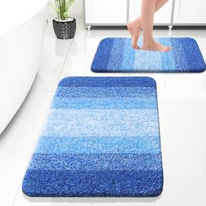 lot 1898 image: OLANLY Bathroom Rug Set 2 Piece, Soft Absorbent Microfiber Bath Rug Set, Non-Slip, Machine Wash Dry, Plush Shaggy Bath Mats for Bathroom (30x2024x16, Light Royal Blue)