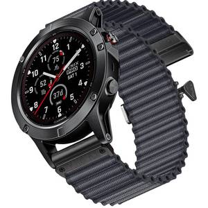 lot 2026 image: Ocean Ultra Trail Band 26mm Designed for Garmin Fenix 8 51mmFenix 6XFenix 7XFenix 5X PlusFenix 6X ProFenix 3Fenix 3 HRTactix Delta,Quickfit 26 Watch Nylon Bands (Dark Gray, 26MM)
