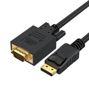 lot 2054 image: CableCreation Displayport to VGA Cable 6FT, Displayport to VGA Adapter Gold Plated 1080P60Hz, Standard DP Male to VGA Male Cable, Compatible with Laptop, PC, TV, Projector, Black