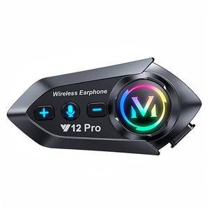 lot 2071 image: Motorcycle Helmet Bluetooth Headset 2 Way Intercom 550 Yards,HIFI Sound,Noise Cancellation,Music Share,1000mAh,Helmet Speakers Headphones FM,Easy to ConnectUse with Gloves,Waterproof,Voice Assistant