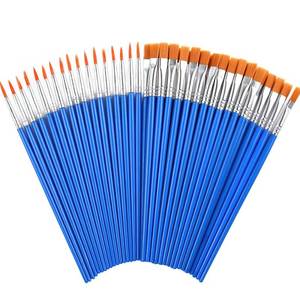 lot 2106 image: 60 Pcs Paint Brushes,Round Flat Small Brush Bulk for Detail Painting