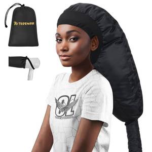 lot 2151 image: TEPENAR Hair Dryer Bonnet Attachment Upgraded Extra Large Hooded Dryer Adjustable Hair Dryer Caps - Easy to Use for Natural Curly Textured Hair Care Styling Fast Drying - Black