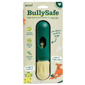 lot 2153 image: WOOF BullySafe - Bully Stick Holder - Durable Dog Chew Holder for Safe, Long-Lasting Play - Easy to Clean - No More Swallowed Ends - for Dogs 10 lbs