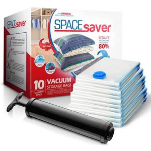 lot 3503 image: 10-Pack Variety Vacuum Storage Bags for Comforters, Blankets & Clothes �� Vacuum Sealed Compression Bags with Hand Pump �� Space Saver Storage Bags for Bedding,Travel & Organization (2S, 2M, 3L & 3XL)