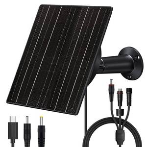 lot 3535 image: Zivif 10W Trail Camera Solar Charger with 10400mAh Battery for Security & Trail Cameras, Adjustable 5V12V Output, USB-C & DC Port, IP66 Waterproof, 360° Adjustable Mount, 9.8ft Power Cable