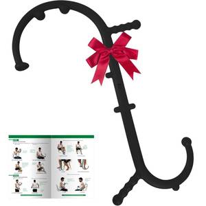 lot 3544 image: Shrdaepe Massage Trigger Point Cane, Muscle Release Tool Self Massage Hook Cane, Handheld Back, Neck, Shoulder, Leg and Feet Massager Rod, Body Deep Tissue Gifts for Men & Women, Black