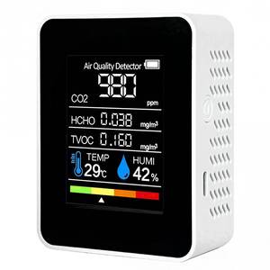 lot 4127 image: 5-in-1 Air Quality Monitor Indoor �� CO2, HCHO, TVOC Detector with Temperature & Humidity Display �� Portable Air Quality Tester for Home, Office, Bedroom