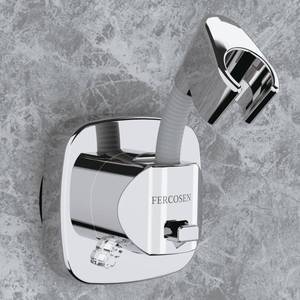 lot 4130 image: FERCOSEN 360° Swivel Shower Head Holder with Suction Cup  10kg Load Capacity, Tool-Free Installation in Seconds  Removable and Rust-Resistant Shower Bracket with Storage Hook (Silver)