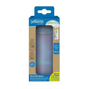 lot 4136 image: Dr. Browns Options Narrow Glass Bottle Sleeve, 100% Silicone, Glow-in-the-Dark, BPA-Free, 8 oz, 1-Pack