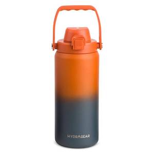lot 4145 image: Hydragear Alpine Insulated Stainless Steel Bottle with Leak-Proof Flip Lid - 40 Oz - Spice Ombre