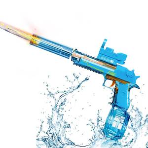 lot 4149 image: UROINT Electric Water Gun for Adults Kids, Automatic WaterGun with Led Light, Long Range Transparent Electric Squirt Gun Blaster Summer Outdoor Pool Party Toys Gifts for Boys Girls (Blue)