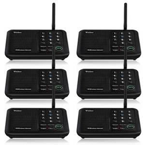 lot 4156 image: Wuloo Intercoms Wireless for Home 5280 Feet Range 10 Channel 3 Code, Wireless Intercom System for Home House Business Office, Room to Room Intercom, Home Communication System (6 Packs, Black)
