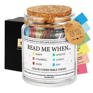 lot 4166 image: Bible Verse Jar,Scripture Prayer Cards Holy Read Me When Bible Verses Jar,Religious Communion Confirmation Baptisms Christian Gifts for Women Men Teen Girls,Birthday Mothers Day Gifts for Mom Wife