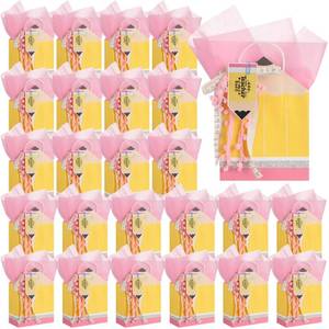 lot 5540 image: Kolldenn 24 Pcs Teacher Appreciation Gift Bags Pencil Shaped Paper Bags Bulk Back to School Gifts with Tissue Card Tissue Ribbon Paper Notebook Line for Teacher Appreciation Week Back to School