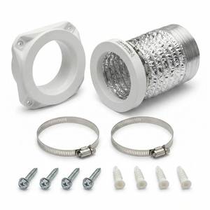 lot 5572 image: Teruaceei Magnetic Dryer Vent Kit for Tight Spaces - Self-Aligning Mag-Snap Connector, Heat Resistant & Flame Retardant ABS, Airtight Seal, Includes 4 x 2.6ft Flexible Duct & Clamps
