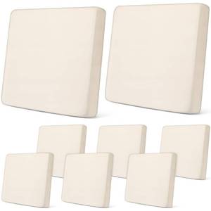 lot 5582 image: Newwiee 8Pcs Patio Cushion Covers Stretch Outdoor Cushion Cover Replacement for Patio Furniture Sofa Couch Slipcovers, Soft Flexibility Washable Furniture Protector(Waterproof Pure,Beige)