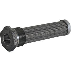 lot 6062 image: Buyers Products SW2001253 Thru-Wall Sump Strainer, 2 in NPT Male to 1-14 in NPT Port with Zinc-Plated Bushing, 150 Micron Filtration, 25 GPM Flow, Stainless Steel Element for Hydraulic Systems