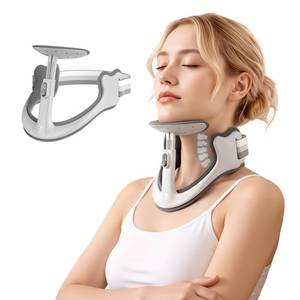lot 6084 image: Owlprince Posture Corrector for Neck & Cervical Spine Alignment - 360° Adjustable Neck Collar with 28 Levels, Memory Foam Support for Pain Relief, Tech Neck, Hump & Forward Head Posture (Gray, Large)
