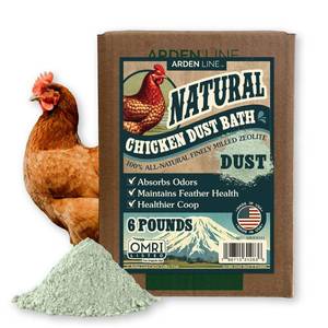 lot 6102 image: ARDEN LINE Zeolite Chicken Dust Bath, 6 lb  All-Natural Finely Milled Zeolite Dust  Natural Kraft Box Packaging  Made in The USA