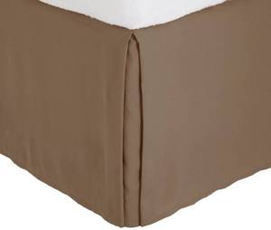 lot 6107 image: Fancy Collection Easy Care Tailored Microfiber Bed Skirt Solid New (Twin, Taupe)