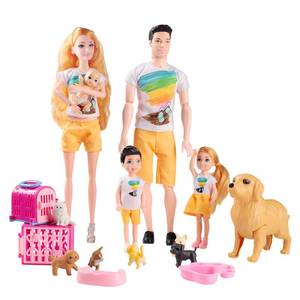 lot 6143 image: Family Doll Playset for Kids with Pregnant Mom Doll, Dad, Kids, Dollhouse Pets & Accessories �� Pretend Play Toy Set for Boys & Girls, Interactive Family Storytelling Imagination Gift