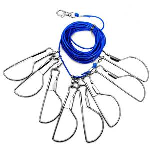lot 6146 image: CONSIO 16 ft Fishing Stringer Fish Stringer Holder for Caught Fish 8, Stainless Steel Swivels Snaps Lock and Heavy Duty Ground Spike, Stringers Trout Fishing Gear for Trout Bass Salmon Walleye