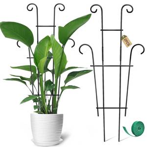 lot 6148 image: Coomin 23in Taller Plant Trellis for Climbing Plants Indoor, Sturdy Houseplant Trellis for Potted Plants with Ties, Vine Plant Support for Monstera Pothos Ivy, Plant Decor, 2P