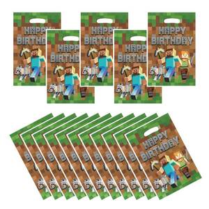 lot 6150 image: For Pixel party gift bags 30PCS, supplies, and decorations. Perfect for cartoon parties, ideal for kids, and great for family events, prizes,