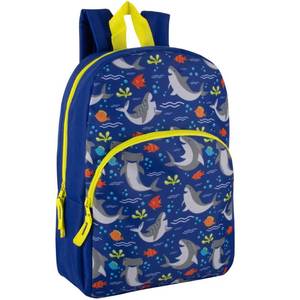 lot 6159 image: Trail maker 15 Inch Kids Backpacks for Boys & Girls  Preschool, Kindergarten, Elementary School Backpacks with Adjustable, Padded Straps (Seafaring Sharks)