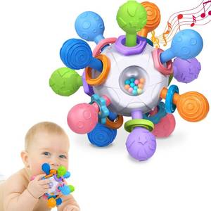 lot 6170 image: Baby Teething Toys for 0-6 6-12 Months Ages 0-2, Tummy Time Montessori Toys for Babies 0 3 6 9 12 18 Months, Newborn Infant Sensory Toys, Baby Gifts for Boys Girls