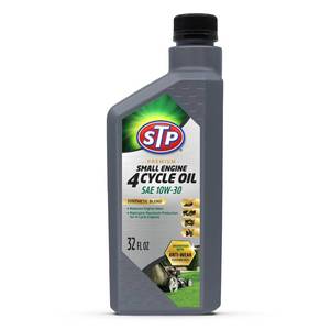 lot 6203 image: STP Premium Small Engine 4 Cycle Oil Formula, SAE10W-30 Small Engine Oil Engine Care Formula Reduces Wear for Lawnmower, Push Mower, Tractor, 32 Oz, STP