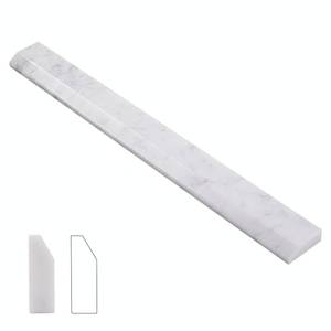 lot 6204 image: Diflart 10-Pack Carrara White Marble Pencil Liner Trim, 38 x 12 Inch, Polished, Marble Tile Edging Corner Trim Molding Bullnose Tile Shower Bathroom Kitchen Livingroom