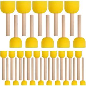 lot 6212 image: 30 Pcs Round Sponges Brush Set, Round Sponge Brushes for Painting, Paint Sponges for Acrylic, Painting Tools for Kids Arts and Crafts (4 Sizes)