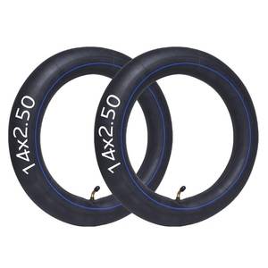 lot 6224 image: A14x2.50 Heavy Duty Replacement Inner Tubes, 14 Inch Replacement Tire, for 14 inch Electric Bike Inner Tubes Thickened 45°Angled Valve Stem (2 Pack)