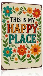 lot 6228 image: Funnysign Garden Gifts This Is My Happy Place Vintage Tin Sign for Home Garden Greenhouse Patio Yard Decor 8 X 12 Inch(3981)