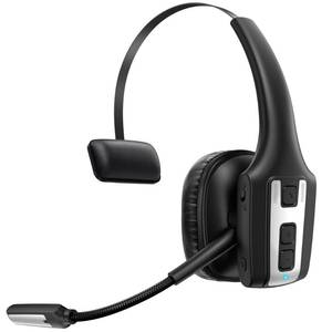 lot 10165 image: Trucker Bluetooth Headset, Wireless Headset with Mic for Work, Upgraded V5.3 Dual Noise Cancelling Microphones, Mute Button, Multipoint, 53H Battery, for Truck Drivers, Work from Home Office Phone
