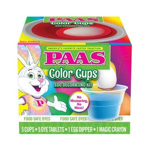 lot 10229 image: PAAS Color Cups Egg Decorating Kit - Americas Favorite Easter Tradition