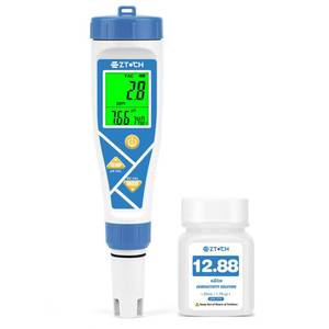 lot 11254 image: EZTOCH pH Chlorine Tester, 8 in 1 pH&Salt Meter for Saltwater Pool, Hydrogen Water Tester, Digital pH H2 Salinity ORP Chlorine EC TDS Temp Meter for Hydrogen Water Bottle, Hydroponic, Aquarium
