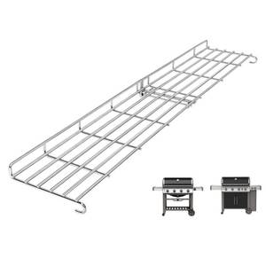 lot 11262 image: 66045 Grill Warming Rack for Weber GS4 Genesis II E-410 S��410, SE��410 Grills & 400 Series Grills, Foldable Stainless Steel Warming Rack for Genesis 66045