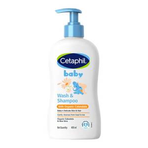 lot 12151 image: Cetaphil Baby Wash & Shampoo ,Tear Free, Paraben, Colorant and Mineral Oil Free, 13.5 Fl. Oz (Packaging May Vary)